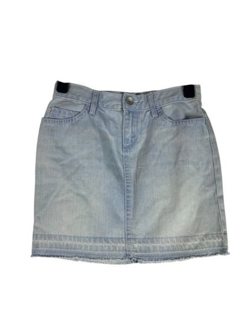 NEW Children’s Place Girls Denim Jean Skirt 6X / 7 Light Wash Blue Raw Hem NWT